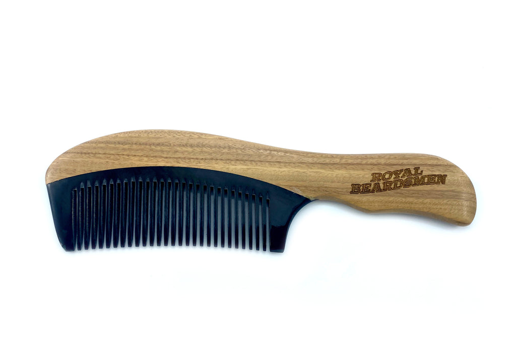 Wooden Handle Ox Horn Comb (imperfect)