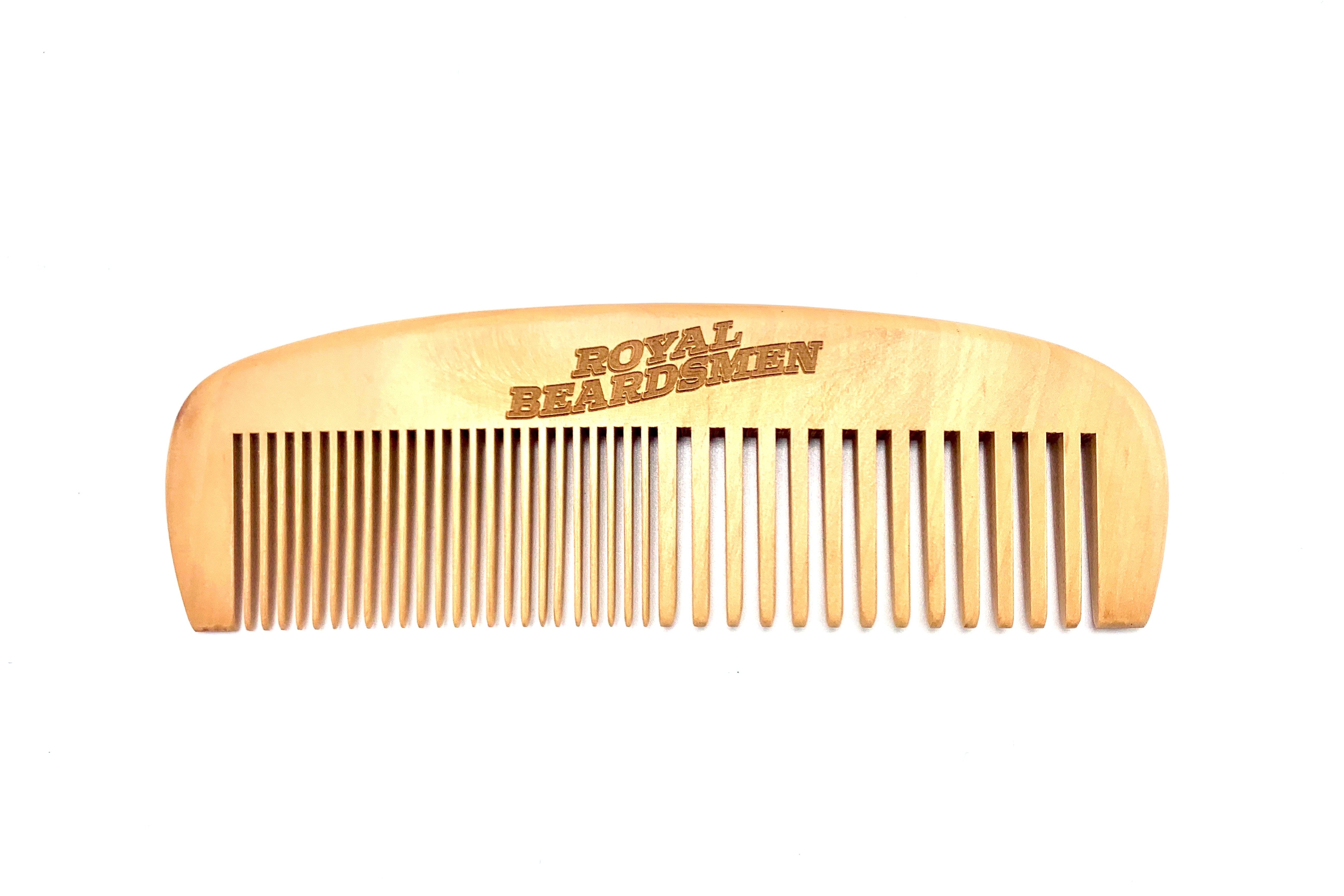 Dual action wooden beard comb
